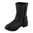 Milwaukee Leather MBL9475 Women's Classic Black Engineer Style Fashion Motorcycle Riding Boots w/ Side Zipper