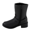 Milwaukee Leather MBL9475 Women's Classic Black Engineer Style Fashion Motorcycle Riding Boots w/ Side Zipper