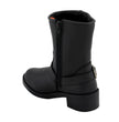 Milwaukee Leather MBL9475 Women's Classic Black Engineer Style Fashion Motorcycle Riding Boots w/ Side Zipper