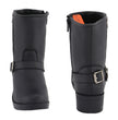 Milwaukee Leather MBL9475 Women's Classic Black Engineer Style Fashion Motorcycle Riding Boots w/ Side Zipper
