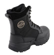 Milwaukee Leather MBL9495 Women Black Leather Tactical Boots with Side Zipper