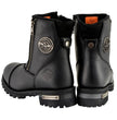 Milwaukee Leather MBM102W Men's Black Smooth Wide-Width Double Sided Zipper Entry Motorcycle Leather Boots
