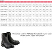 Milwaukee Leather MBM102 Men's Black Smooth Double Sided Zipper Entry Motorcycle Leather Boots