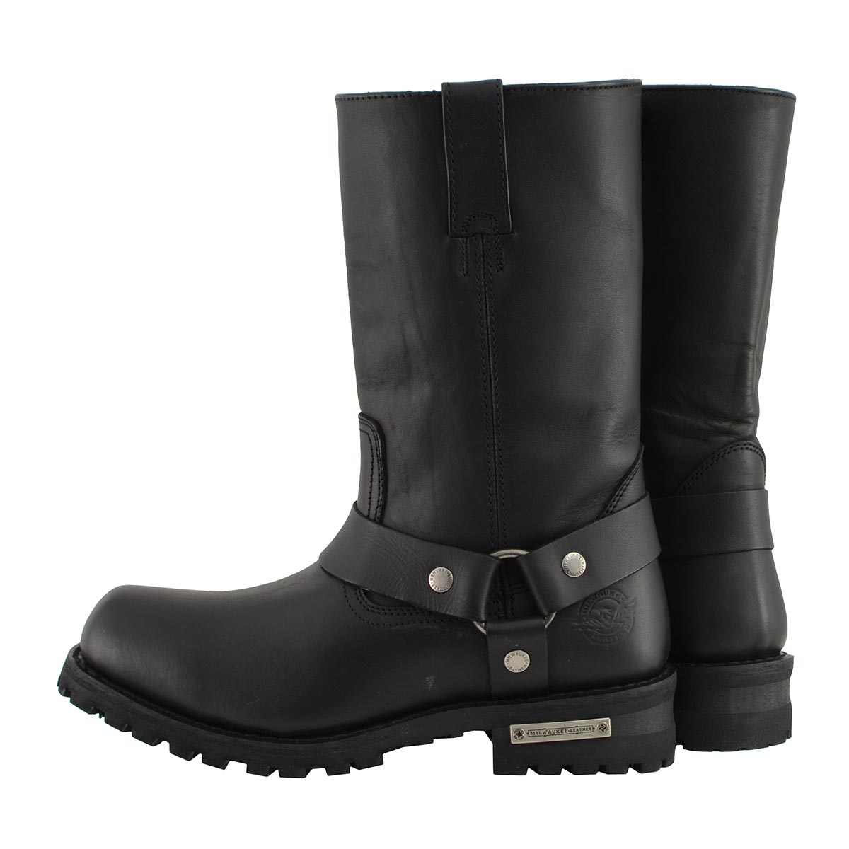 Milwaukee Leather Men’s Outback Classic Harness 11-Inch Motorcycle Boots – Premium Cowhide Leather - MBM131