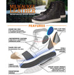 Milwaukee Leather MBM9002 Men's Black Leather Reinforced Street Biker Riding Shoes w/ Shift Protect Ankle Support