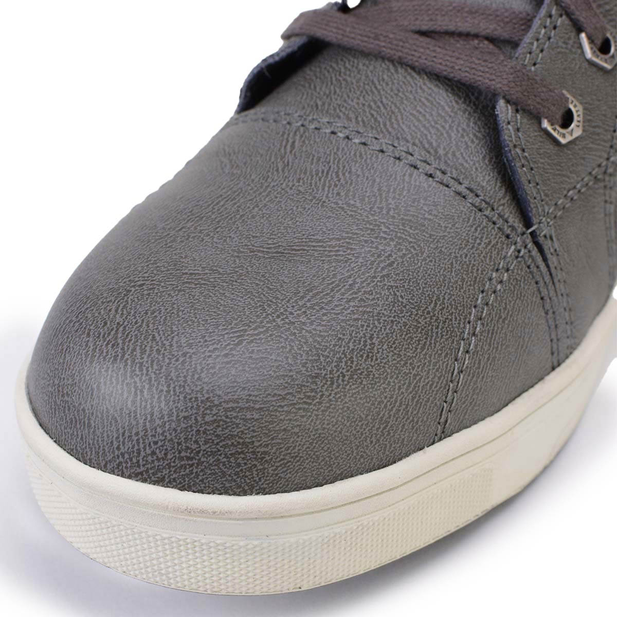 M0129 シューポンプ Milwaukee Leather MBM9003WP Men's Grey Leather and Canvas