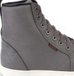Milwaukee Leather MBM9003WP Men's Grey Leather and Canvas Reinforced Street Riding Waterproof Shoes with Ankle Support