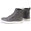 Milwaukee Leather MBM9003WP Men's Grey Leather and Canvas Reinforced Street Riding Waterproof Shoes with Ankle Support