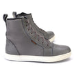 Milwaukee Leather MBM9003WP Men's Grey Leather and Canvas Reinforced Street Riding Waterproof Shoes with Ankle Support