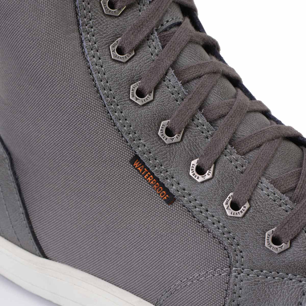 Milwaukee Leather MBM9003WP Men's Grey Leather and Canvas