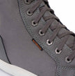 Milwaukee Leather MBM9003WP Men's Grey Leather and Canvas Reinforced Street Riding Waterproof Shoes with Ankle Support