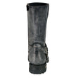 Milwaukee Leather Men's Distressed Gray Leather 11-inch Classic Harness Square Toe Motorcycle Boots MBM9006