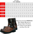 Milwaukee Leather Men's Brown Two-Tone Full Grain Leather Easy Pull-On Motorcycle Harness Boots MBM9008
