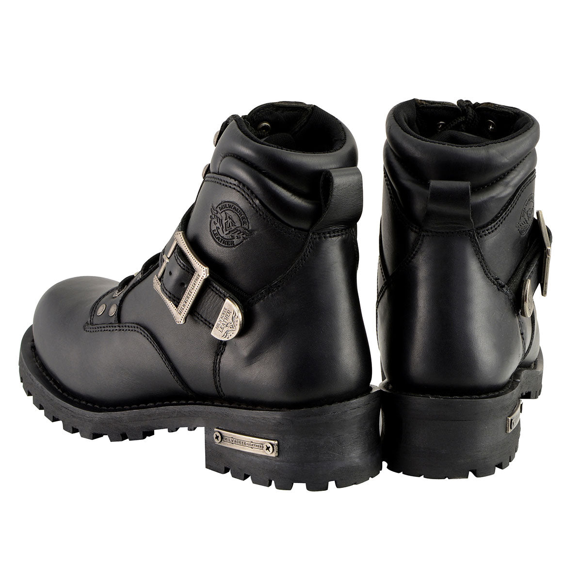 Milwaukee Leather Men's Classic Black Leather Lace-Up 6-inch