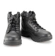 Milwaukee Leather Men's 6-inch Black Leather Swat Style-Tactical Lace-Up Biker Boots w/ Side Zippers MBM9011