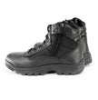 Milwaukee Leather Men's 6-inch Black Leather Swat Style-Tactical Lace-Up Biker Boots w/ Side Zippers MBM9011