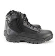 Milwaukee Leather Men's 6-inch Black Leather Swat Style-Tactical Lace-Up Biker Boots w/ Side Zippers MBM9011