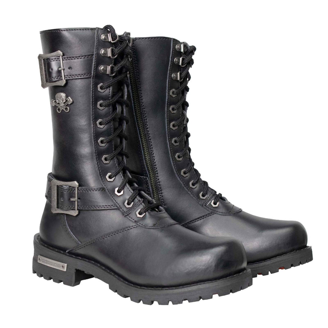 Milwaukee Leather Men's Black Fury 12-Inch Motorcycle Boots, MBM9014
