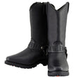 Milwaukee Leather Men’s Classic Harness Black Leather 11-Inch Western Style Motorcycle Boots MBM9015