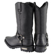 Milwaukee Leather Men’s Classic Harness Black Leather 11-Inch Western Style Motorcycle Boots MBM9015
