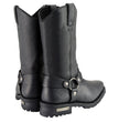 Milwaukee Leather Men’s Classic Harness Black Leather 11-Inch Western Style Motorcycle Boots MBM9015
