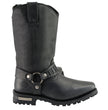 Milwaukee Leather Men’s Classic Harness Black Leather 11-Inch Western Style Motorcycle Boots MBM9015