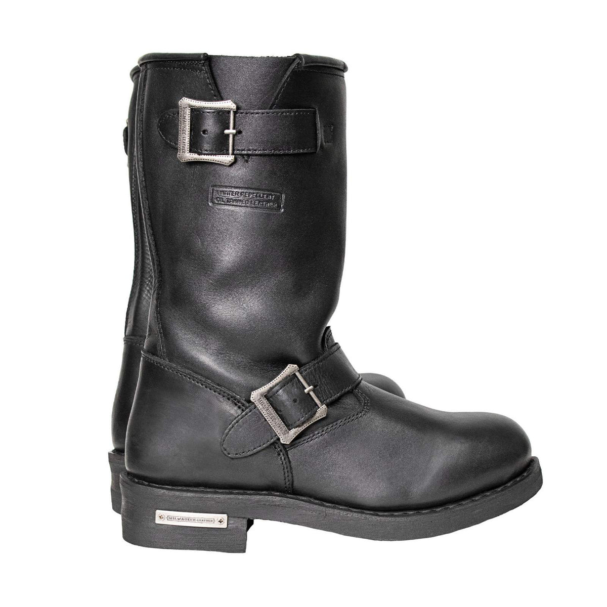 Milwaukee Leather Men's The Classic Black 2.2mm Engineer Motorcycle Boots - MBM9016