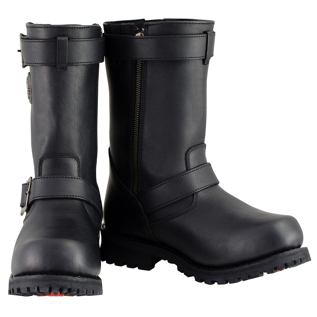 Milwaukee Leather Men's Black Leather Wide-Width 11-Inch Classic