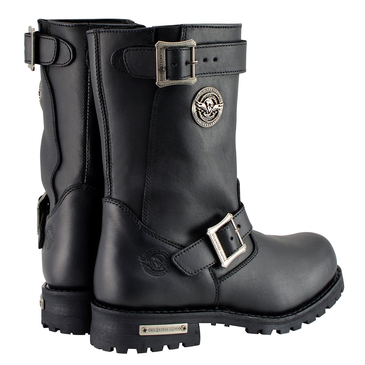 Milwaukee Leather MBM9020W Men's Black 'Wide-Width' 11-Inch