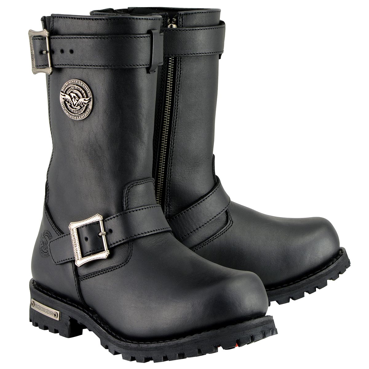 Milwaukee Leather MBM9110 Men's 9-Inch Black Leather Lace-Up Swat