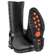 Milwaukee Leather Men's Black Leather Harness Motorcycle Boots with Braid and Riveted Details MBM9025