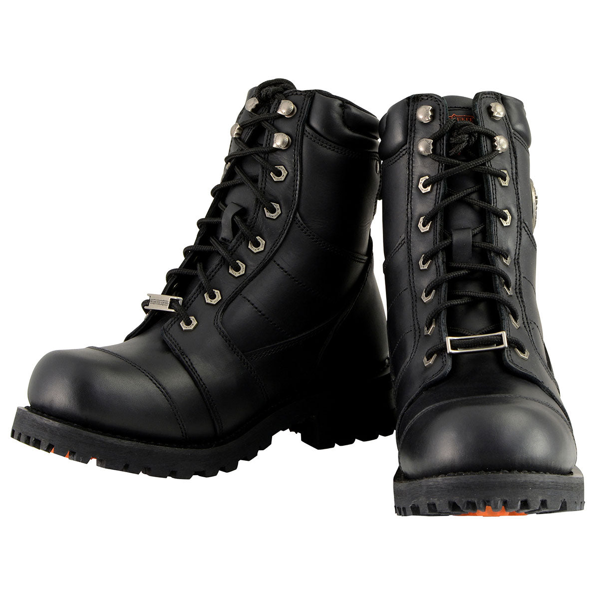 Milwaukee Leather Men's Classic Black Leather 8-inch Lace-Up