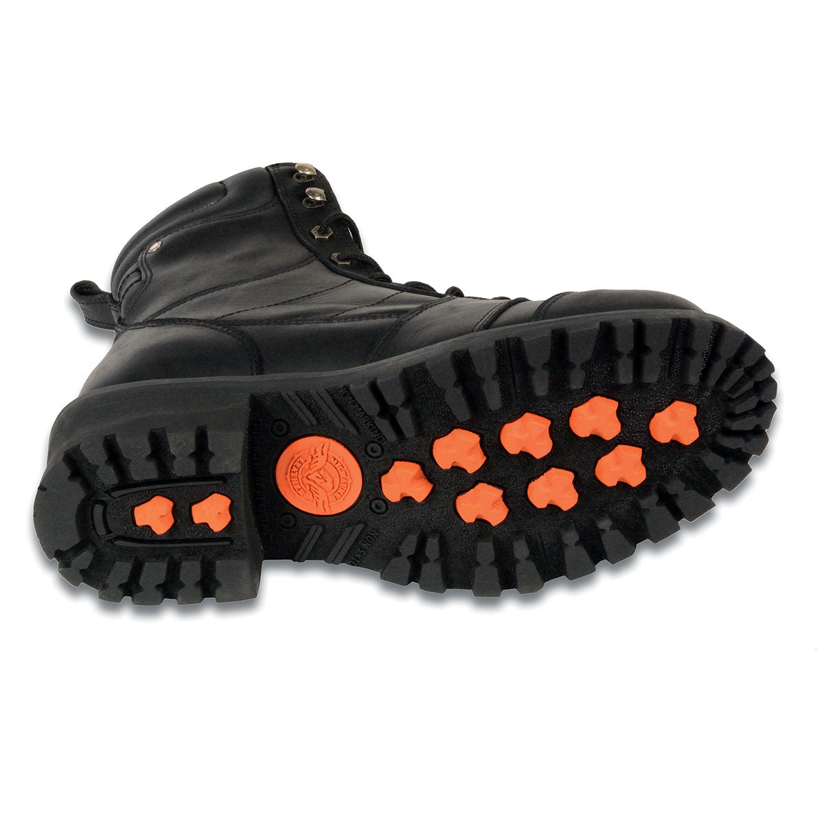Milwaukee Leather Men's Classic Black Leather 8-inch Lace-Up