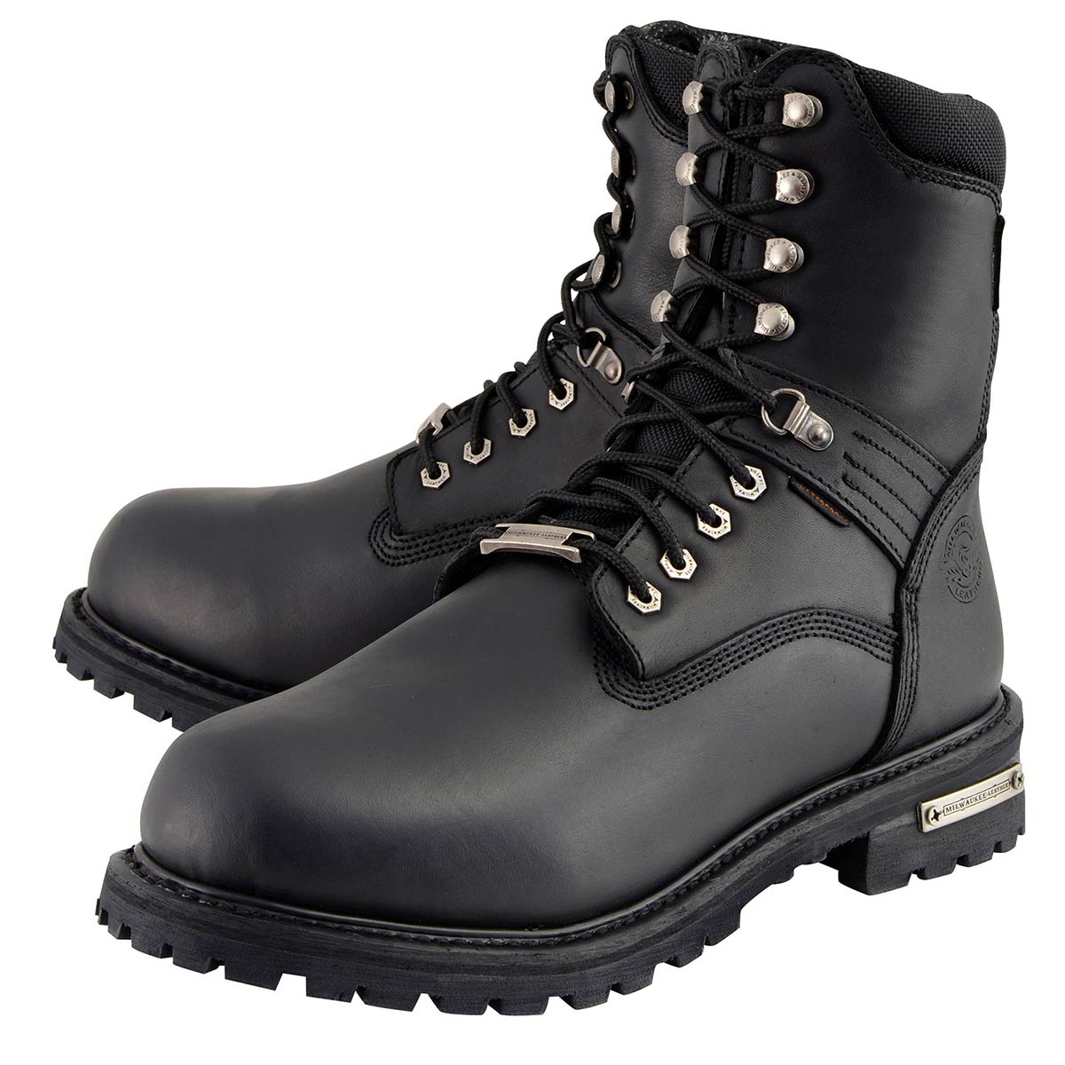 Milwaukee Leather Men's Black Wide Width 7-inch Lace to Toe Full