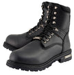 Milwaukee Leather Men's Black Wide Width 7-inch Lace to Toe Full-Waterproof Leather Boots MBM9036WP