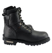 Milwaukee Leather Men's Black Wide Width 7-inch Lace to Toe Full-Waterproof Leather Boots MBM9036WP