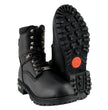 Milwaukee Leather Men's Black Wide Width 7-inch Lace to Toe Full-Waterproof Leather Boots MBM9036WP