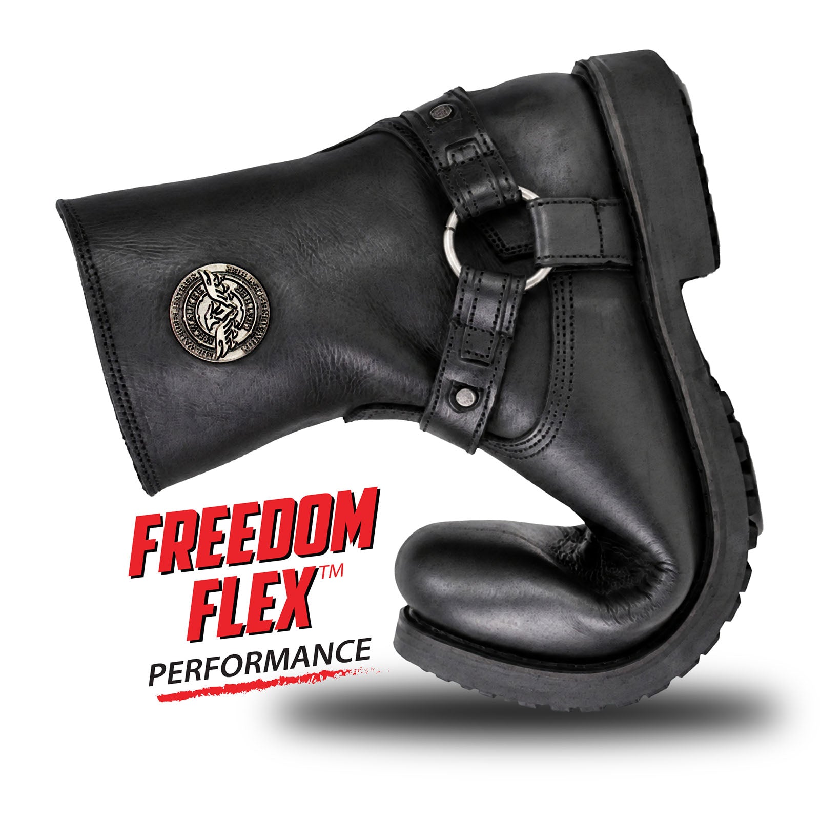 Milwaukee Leather MBM9042 Men's Black Ruf Leather Short Harness