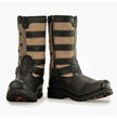 Milwaukee Leather Men's Stars and Stripes Black with Tan Motorcycle Rider Harness Boots MBM9045