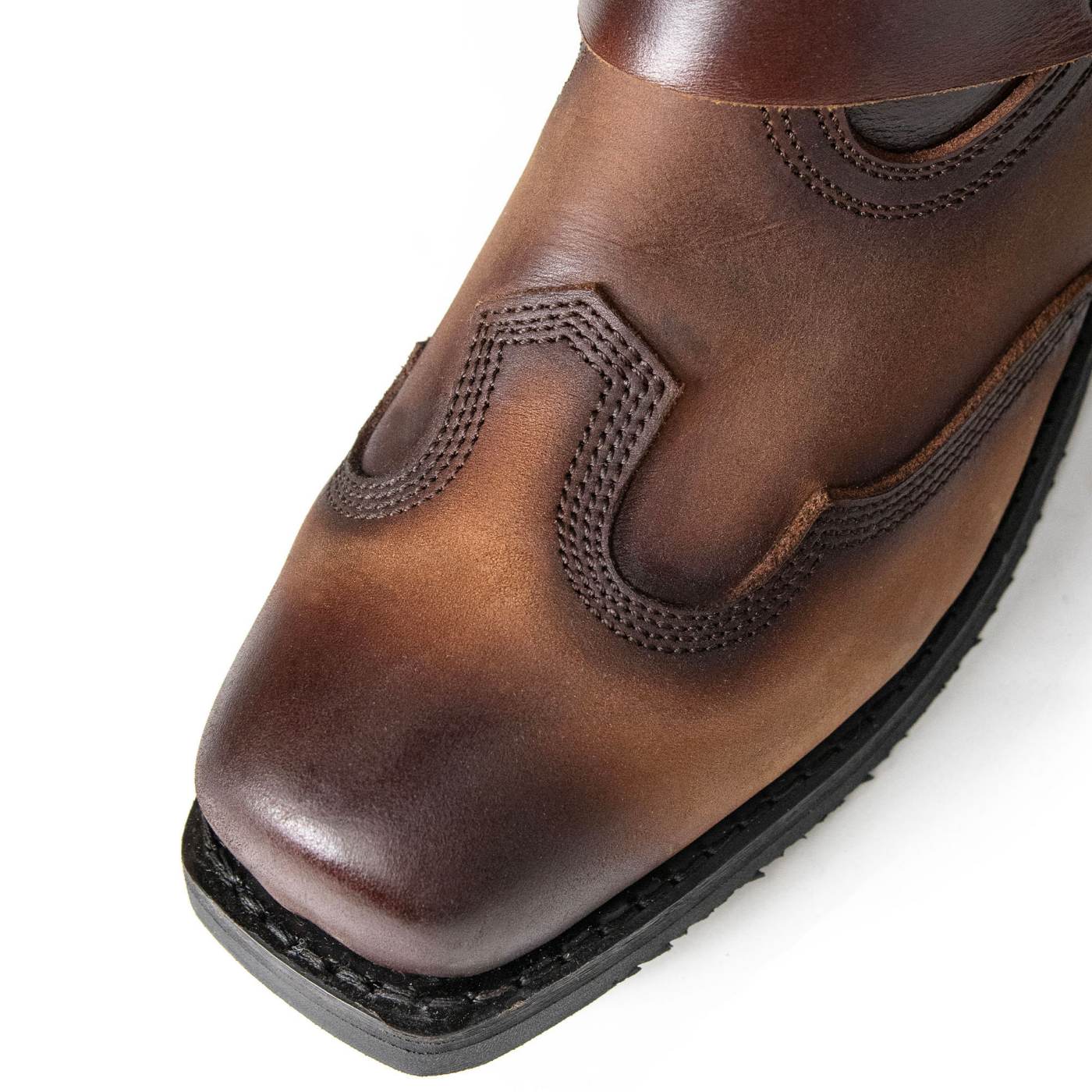 Milwaukee Leather Men's Copper Ridge Brown Suede Harness Boots, MBM9054