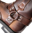 Milwaukee Leather Men's Copper Ridge Brown Suede Harness Boots, MBM9054