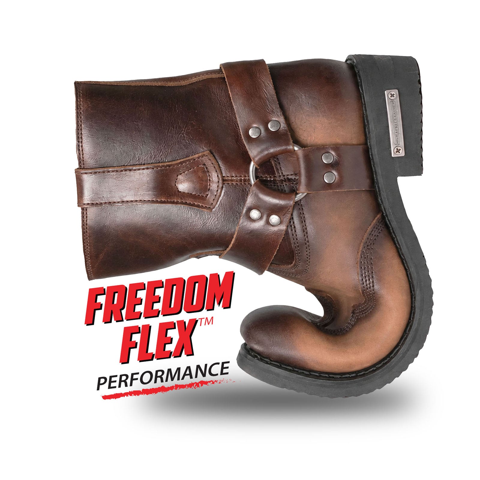 Milwaukee Leather Men's Copper Ridge Brown Leather Motorcycle Harness Boots - MBM9054