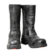Milwaukee Leather Men’s Crocodile-Embossed Leather Motorcycle Boots