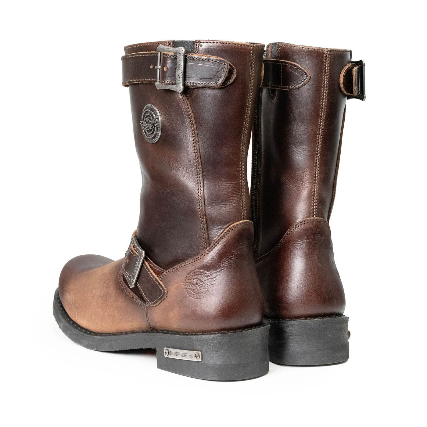 Milwaukee Leather Men's Dark Brown Copper Forge Engineer Boots, MBM9058