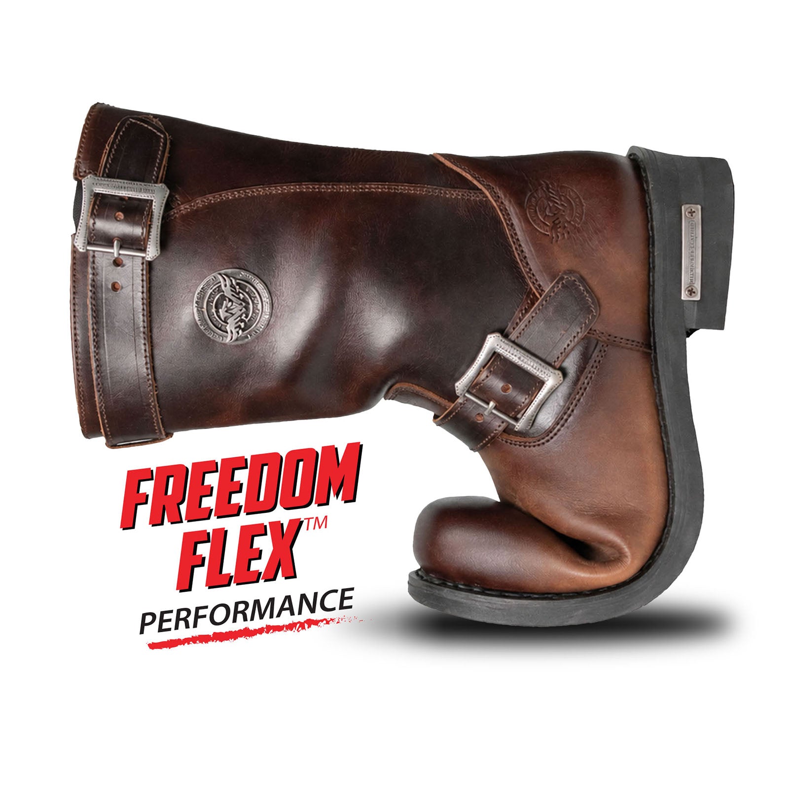 Milwaukee Leather Men's Dark Brown Copper Forge Engineer Boots, MBM9058
