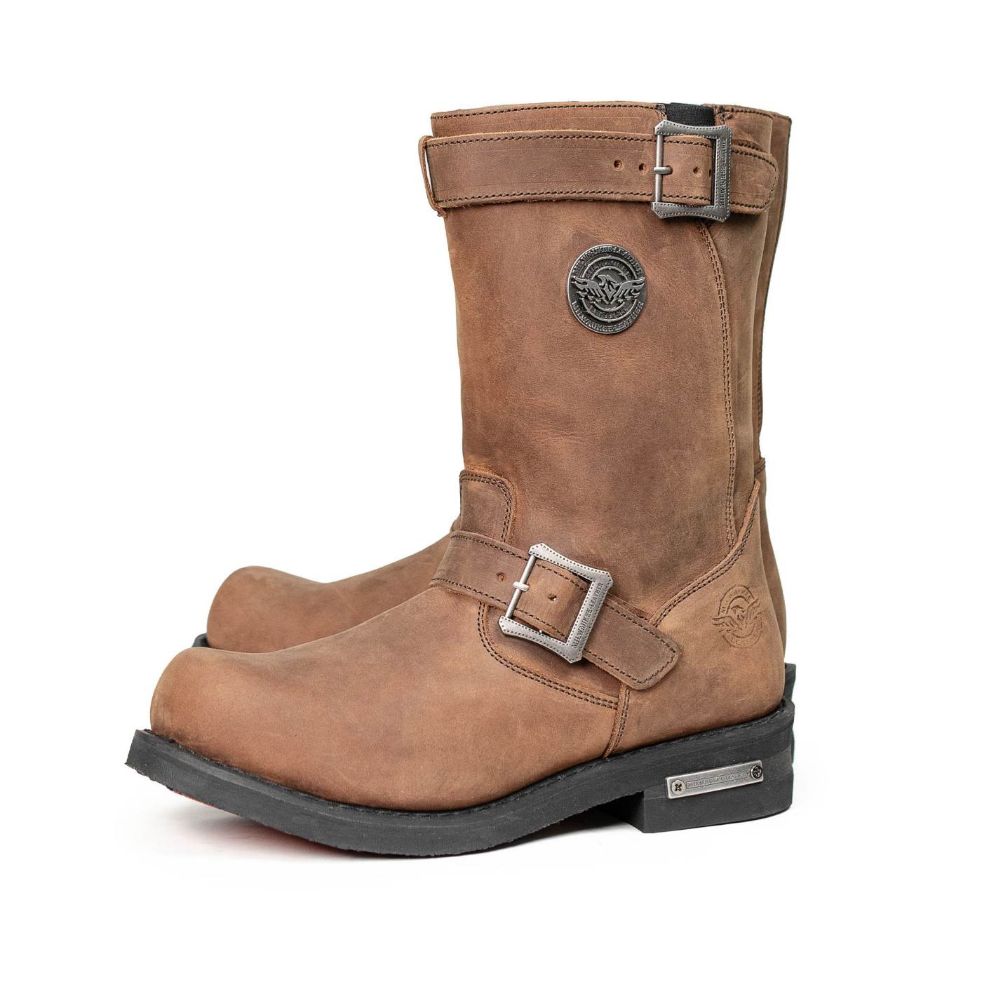 Milwaukee Leather Men's Brown Copper Forge Engineer Boots, MBM9059
