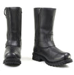 Milwaukee Leather Men’s Black Waterproof Boots 11-inch Wide Width Square Toe with Harness and Zipper MBM9061WP
