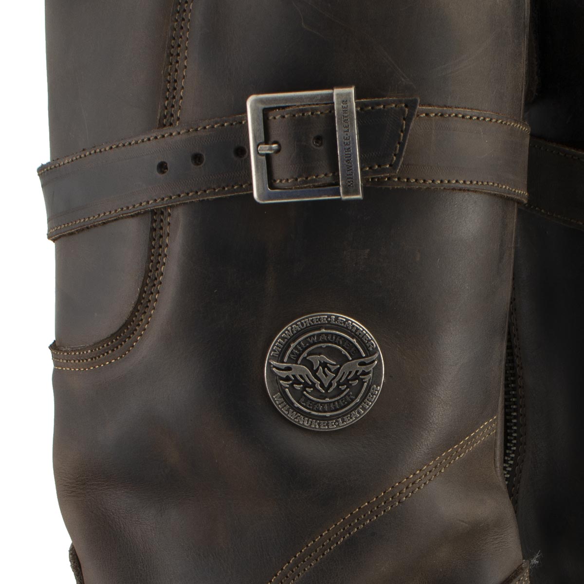 Milwaukee Leather MBM9063 Men's Classic Distressed Brown Leather