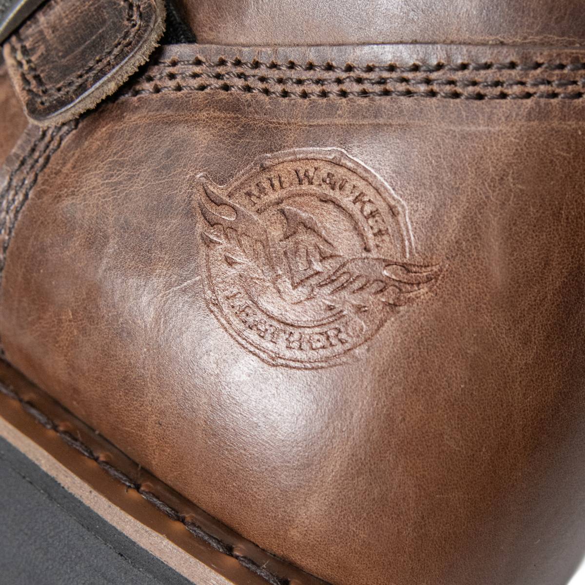 Milwaukee Leather MBM9064 Men's Antique Brown Classic Engineer Motorcycle Riding Boots