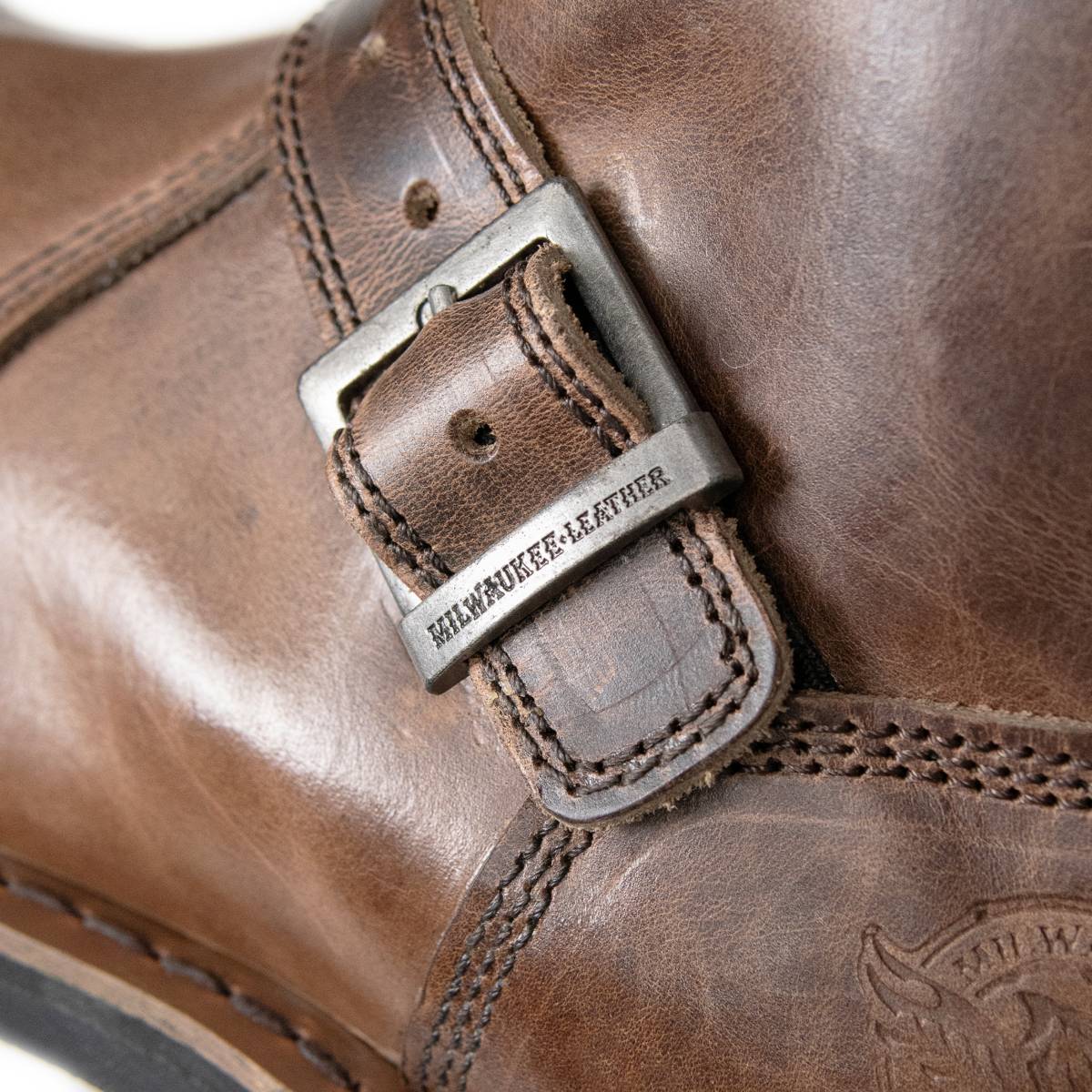 Milwaukee Leather MBM9064 Men's Antique Brown Classic Engineer Motorcycle Riding Boots